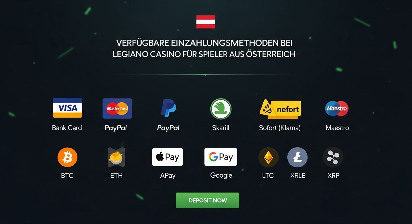 Verfügbare Einzahlungsmethoden deposit methods